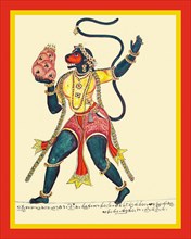 Hanuman returning from the Himalayas
