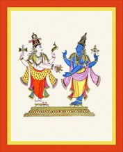 Shiva gives Vishnu the chakra
