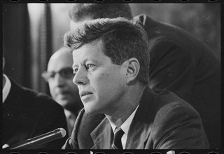 Sen John F Kennedy At Hearing