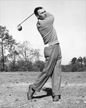 U.S. golfer Ben Hogan, winner of the 1950 and 1951 National (U.S.) Open tournament championships. 1951.