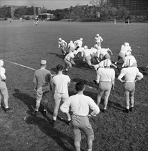 Ohio State University football practice. Columbus, OH, 9/1950.