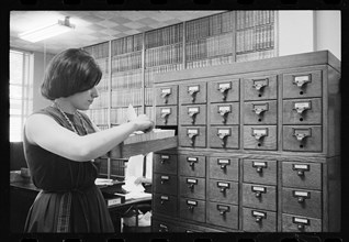 Filing in Library Card Catalog