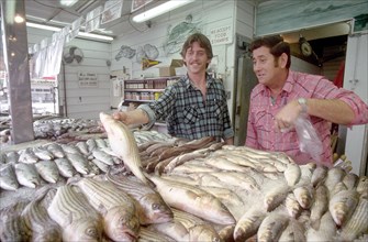 Two men in a fish market, 1996