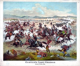 Custer's last charge print -  ca. 1876