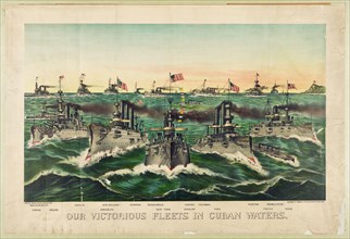Our victorious fleets in Cuban waters c 1898