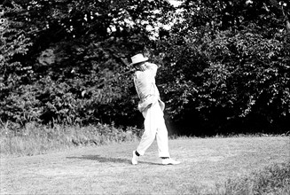Walter Travis playing golf ca. 1909-1914