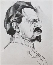 Portrait of Leon Trotsky, by Yury Annenkov  ca. 1923
