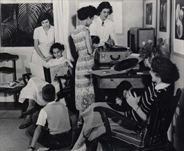 1950 - Music Room inside a library, Santos, Brazil