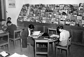 January 1950 - U.S.I.S. Reading Room, Rome, Italy