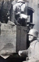 This postcard shows a soldier smiling