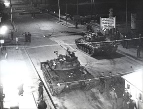 10/27/1961 - Nightly Tank Formation at Friedrich Strasse In Retaliation to Soviet Tanks Earlier
