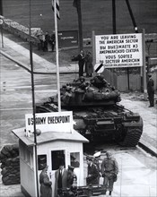 10/25/1961 - American Tanks Were Brought Up to Friedrich Strasse on October 25 After Two U.S. Army