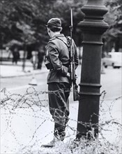 August 1961 - Standing Like A Forlorn Symbol of Repression, This Teen-Aged East German Soldier