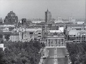 5/20/1963  View of the City from East Berlin, Brandenburger Tor, Dom and Mathaus