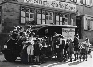 Bookmobile in German Towns ca. 1948-1954