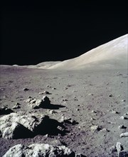 This view of the Lunar surface was taken during the Apollo 17 mission.