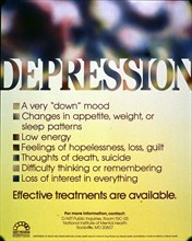Mental Health Poster - Depression public service poster ca. 1980s