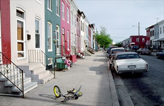 June 11, 1998 - children playing urban neighborhood late 1990s
