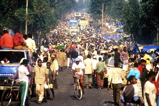 1994 - Rwandans at the Kitali refugee camp in Goma, Zaire