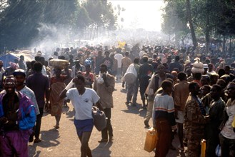 1994 - Rwandans at the Kitali refugee camp in Goma, Zaire