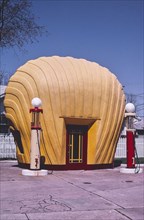 Shell gas station (restoration) Winston-Salem North Carolina ca. 2001