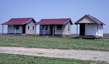 Youngville Cafe cabins three cabins Route 30 near Van Horne Iowa ca. 2003