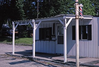 Early 2000's United States -  Abe's Barber Shop Springfield Illinois ca. 2003