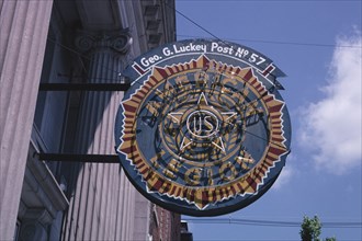 Early 2000's United States -  American Legion neon sign Vinton Iowa ca. 2003