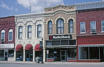 1980s United States -  Four commercial buildings Bloomfield Iowa ca. 2003
