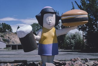 2000s America -  A & W statue, Thermopolis, Wyoming 2004