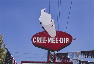 1990s America -  Cree-Mee-Dip ice cream sign, Uniontown, Pennsylvania 1995
