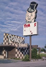 1980s America -  Porky's Drive-in sign, St Paul, Minnesota 1984