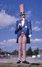 1980s America -  Uncle Sam Fast Food statue, Toledo, Ohio 1988
