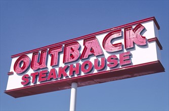 2000s America -  Outback Steakhouse sign, Yuma, Arizona 2003