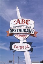 2000s America -  ABC Chinese Restaurant sign, Kingman, Arizona 2003