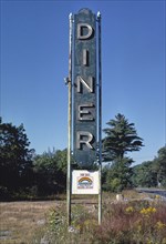 1980s America -  Diner sign, Shrewsbury, Massachusetts 1984