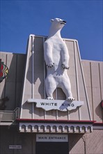 1990s America -  White King Casino sign, Elko, Nevada 1991