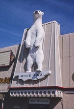 1990s America -  White King Casino sign, Elko, Nevada 1991