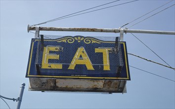 1980s United States -  Eat sign, Toledo, Ohio 1988