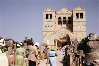 Tourists visiting the Church of the Transfiguration