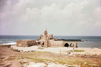 View of a modern mosque in Caesarea Israel