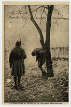 The punishment of a prisoner Italian soldier WWI