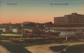 Old Railway Bridge In Magdeburg