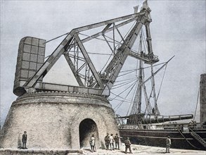 Hydraulic Crane In The Harbor Of La Spezia