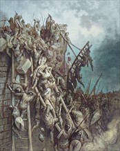 The Crusaders Attack With Scaling Ladders To The Walls Of Wieselburg And Are Repulsed With Heavy Losses