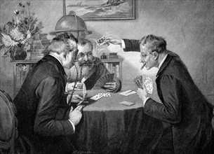 Three Men Playing Cards
