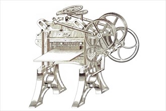 Drawing Of A Paper Cutting Machine By Tr Ulisch In Leipzig