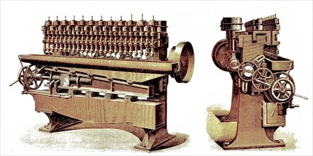 Illustration Of A Twenty-Four-Pin Drill By Alfred Herbert