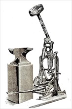 Illustration Of A Sledgehammer With Foot Operation