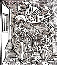 'Teacher Thomas Aquinas And Two Students